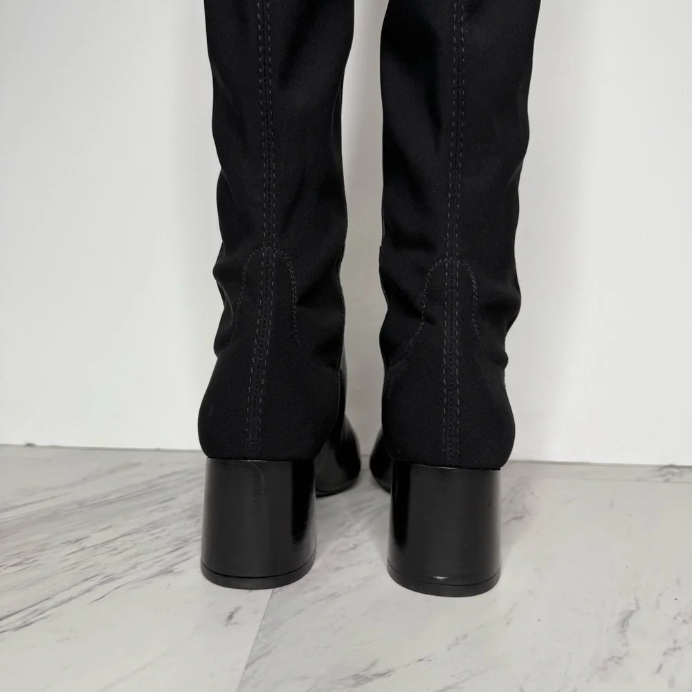 Stuart Weitzman Black Leather Over the Knee Boot 7B